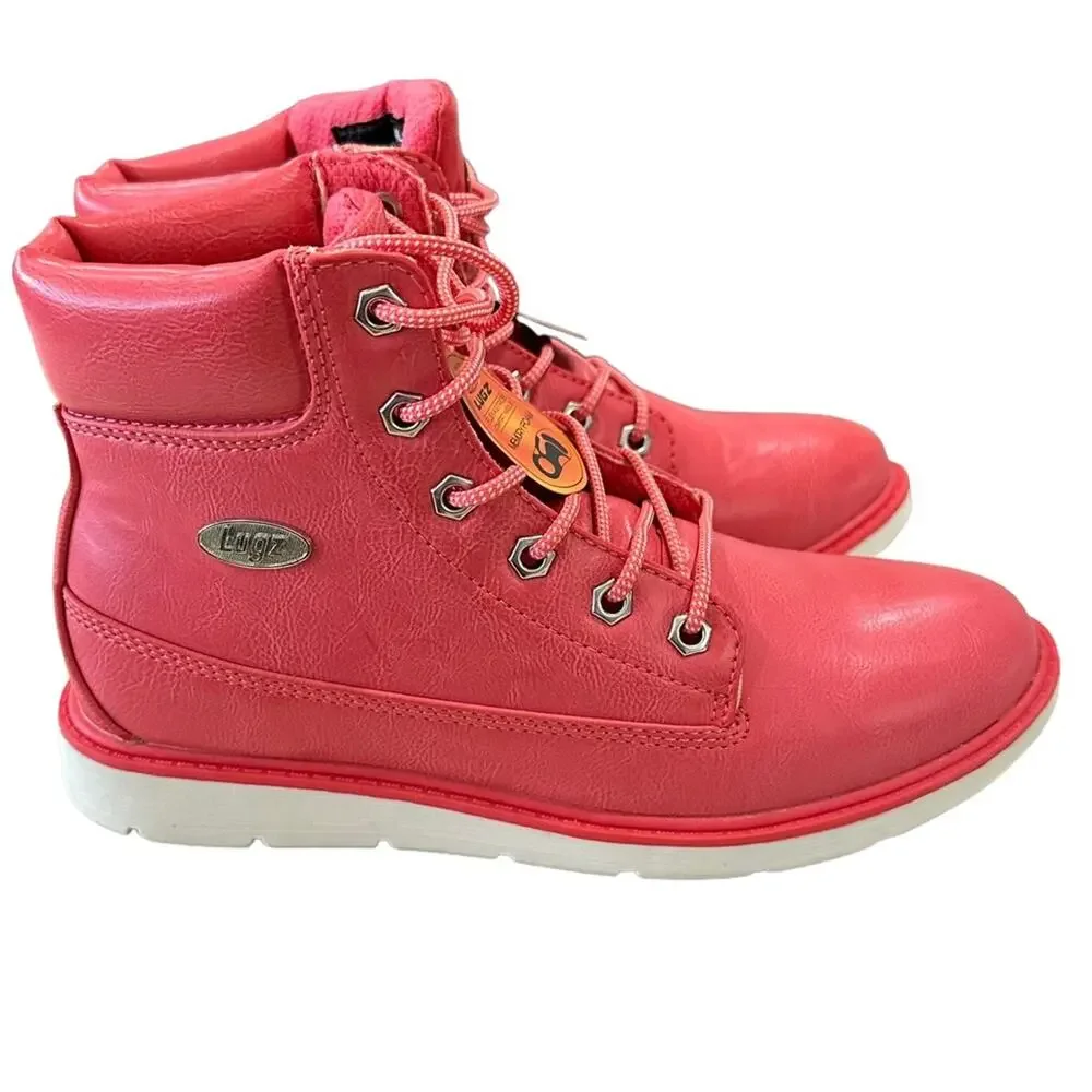 Lugz pink Laceup‎ high top boot. I” heel size 7 new without box - Picture 4 of 14